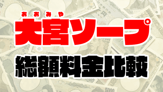 大宮ソープの総額 | 1番安い激安店から高級店まで料金を徹底比較【2020年7月最新】