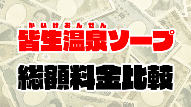 皆生温泉ソープの総額 | 1番安い激安店から高級店まで料金を徹底比較【2020年8月最新】